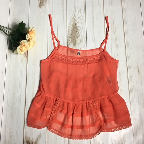 Free People Tops - Free People Neon Adjustable Strap Cami Tank Top